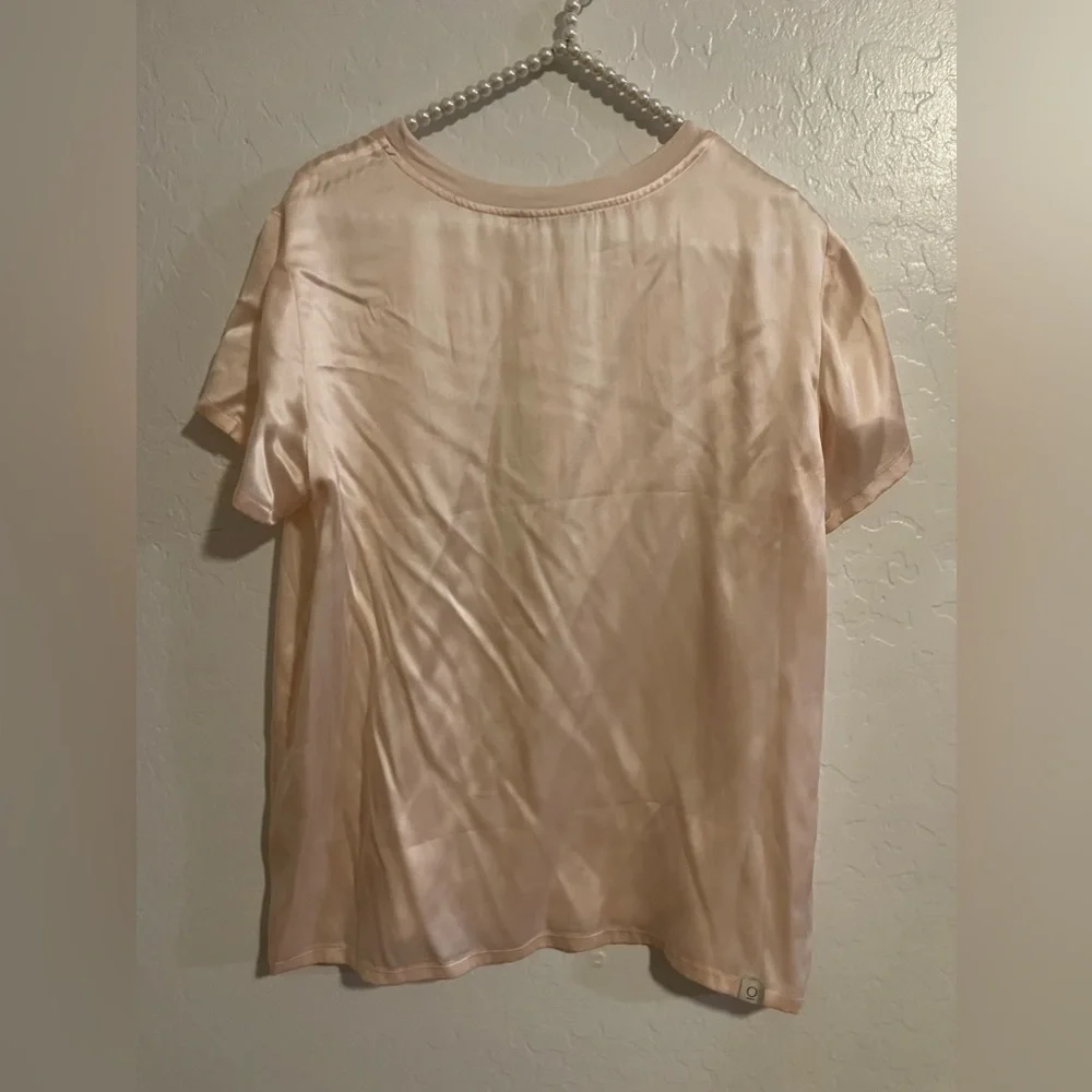 The Cause Collection Pale Pink 100% Silk Blouse Size L - Picture 2 of 3